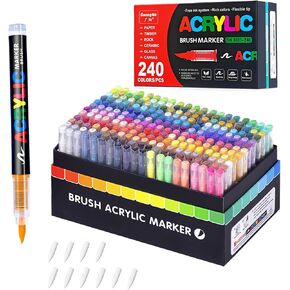 Guangna 168 acrylic paint markers for stones, fabric, wood, and more in Kuwait