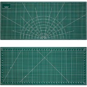 Self Healing Cutting Mat, 35" × 15", Double-Sided Rotary Cutting Mat for Sewing, Quilting, Scrapbooking & Craft, Large Craft Cutting Board for Hobby Use, Green in Saudi Arabia