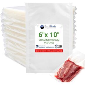 1,000 pcs 6" x 10" Pint, 3 mil Vacuum Chamber Sealer Pre-Cut Bags BPA Free Great for Food Vac Storage in Saudi Arabia