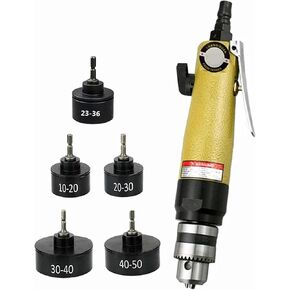 McbeAn Pneumatic Capping Machine, Handheld Bottle Screw Cap Tightener with 5 Capping Head(10-20/20-30/23-36/30-40/40-50mm), Adjustable Speed 2500 RPM, for Wood, Furniture, Carvings, Metal, Walls in Kuwait