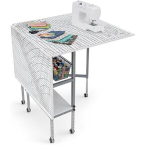 Sew Ready Foldable Hobby and Cutting Grid Table, White, 58.75 x 36.5 Inch in Saudi Arabia