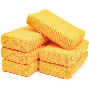 The Rag Company - The Pearl Microfiber Detailing Applicator Sponges (6-Pack) Versatile Detailing Tool, Excellent for Applying Wax, Sealants, Coatings and Other Automotive Products, 3in x 5in, Orange in Saudi Arabia