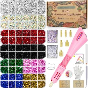 Hotfix Rhinestone Applicator Kit, 8600 Glass Rhinestones, SS10 SS16 SS20 in Kuwait