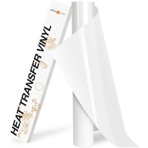 HTVRONT HTV Roll Heat Transfer Vinyl - 12" x 8ft White HTV Vinyl for Shirts in Saudi Arabia