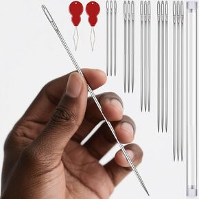 8 Inch Upholstery Hand Embroidery Needles with Storage Tube8 inch/3PCS Upholstery Needles for Hand Embroidery Tapestry with Storage Tube Stitching and Crafting in Saudi Arabia