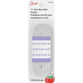 Dritz Non-Roll Knit Elastic 1/4 Inch x 3 Yards - White, Soft Comfort Stretch, Won’t Narrow When Stretched - For Waistbands Sleeves Necklines Casings & Sew-On Sewing Notions in Saudi Arabia