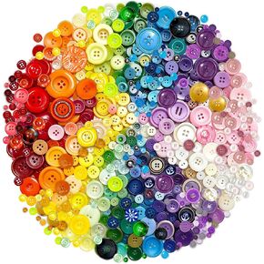 500-700 PCS Assorted Mixed Color Resin Buttons, 2 and 4 Holes Round Craft in Saudi Arabia