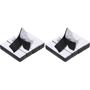 JUMINIZ 20 Sets 1x4 Inch Hook and Loop Fastener Strips with Adhesive Heavy Duty Double Sided Sticky for Picture Hanging, Wall Mounting Tape, Outdoor, Fabric, Home, Office, Black in Kuwait