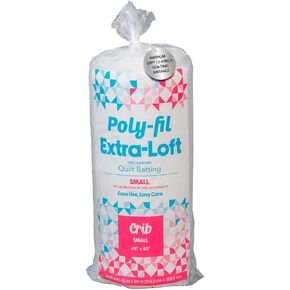 Fairfield Poly-Fil Extra-Loft Quilt Batting, Premium Polyester Batting for Quilting, Ideal for Lap Blankets and Crib-Size Projects, Quilting Supplies, 45" X 60" in Kuwait