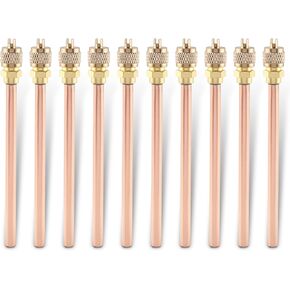 AUTOKAY 10x HVAC AC Schrader Valve Core Remover Cap Tube 1/4" SAE * 1/4" OD * 4.65" Stem in Saudi Arabia
