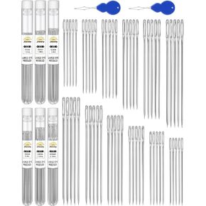 JNENERY 30 PCS Large Eye Sewing Needles, 5 Size Hand Sewing Needles in Kuwait