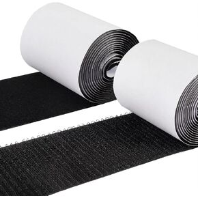 4in x 9ft Strong Sticky Hook and Loop Tape Black Heavy Duty Adhesive Strips in Kuwait