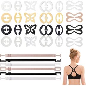 30 Pcs Bra Strap Clips, 6 Styles Bra Clips to Make Racerback in Saudi Arabia