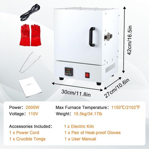 2000W Electric Kiln for Jewelry Making in Saudi Arabia
