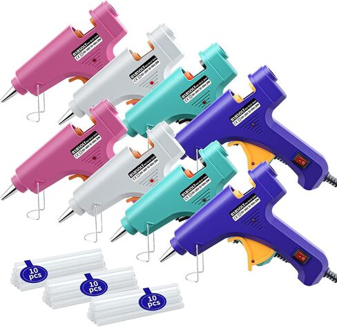 Mini Hot Glue Gun Set for Class Project, Small Glue Gun Hot Melt Arts Craft DIY Glue Gun for Crafts School DIY Arts Home Quick Repairs (Multicolored 8 Pieces) in Kuwait