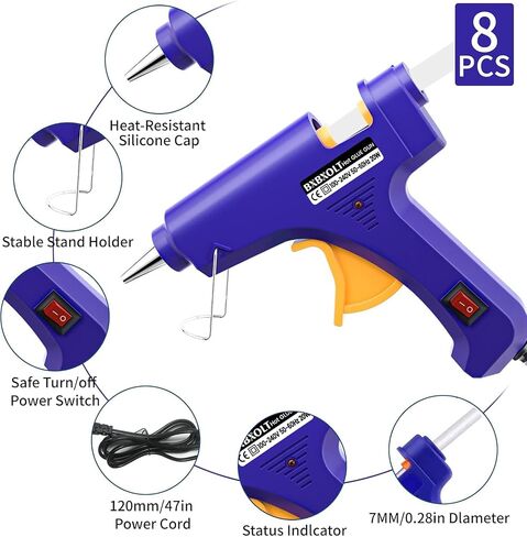 Mini Hot Glue Gun Set for Class Project, Small Glue Gun Hot Melt Arts Craft DIY Glue Gun for Crafts School DIY Arts Home Quick Repairs (Multicolored 8 Pieces) in Kuwait
