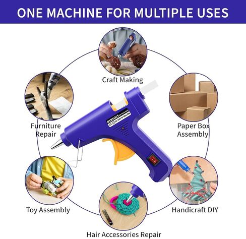 Mini Hot Glue Gun Set for Class Project, Small Glue Gun Hot Melt Arts Craft DIY Glue Gun for Crafts School DIY Arts Home Quick Repairs (Multicolored 8 Pieces) in Kuwait