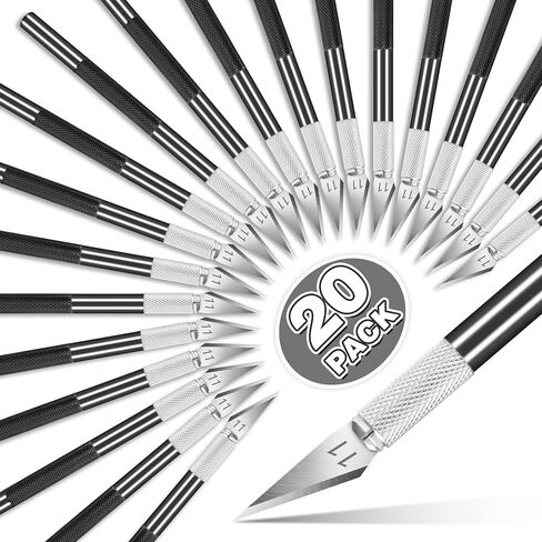 DIYSELF 20 Pack Exacto Knives for Art, Crafting and Hobby in Kuwait