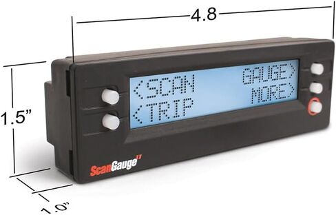 ScanGauge - SG2 II كمبيوتر سيارات صغير الحجم 3 في 1 مزود بمقاييس رقمية للاقتصاد في استهلاك الوقود في الوقت الحقيقي قابلة للتخصيص، أسود، 5 بوصة in Kuwait