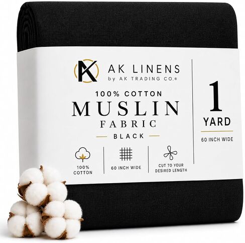 AK TRADING CO. Muslin Fabric/Textile Unbleached - Draping Fabric - Natural 10 Yards Medium Weight - 100% Cotton (63in. Wide) in Kuwait