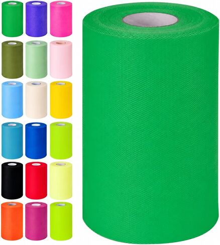 White Tulle Fabric Rolls 6 Inch by 100 Yards Tulle Roll Spool Fabric in Kuwait