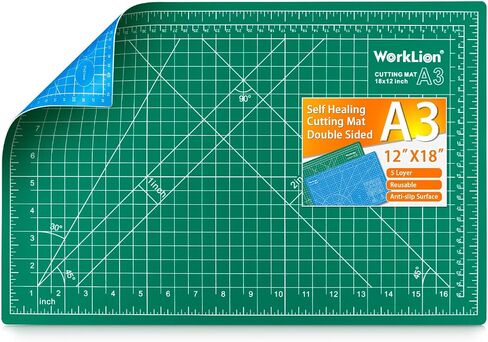WORKLION 24" x 36" Large Self Healing PVC Cutting Mat, Double Sided, Gridded Rotary Cutting Board for Craft, Fabric, Quilting, Sewing, Scrapbooking - Art Project… in Kuwait