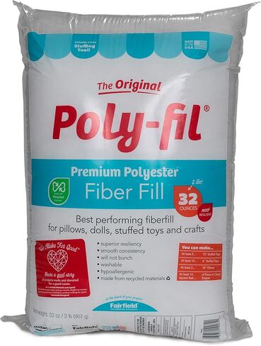 Poly-Fil Fairfield Original Fiber Fill Stuffing, Premium Polyester, 32 oz. in Kuwait