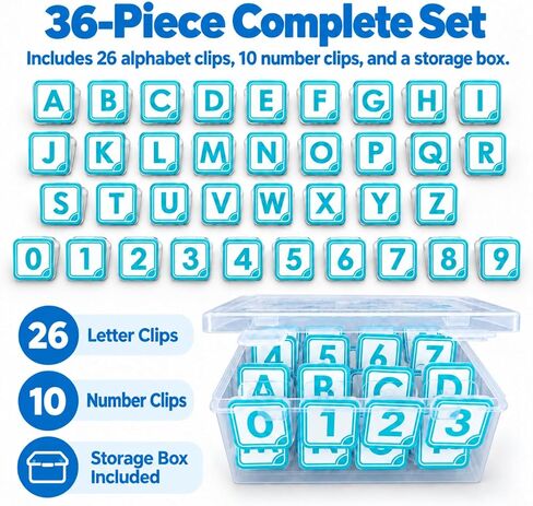 Alphabet Clips for Quilting & Sewing, Letter & Number Fabric Markers in Kuwait