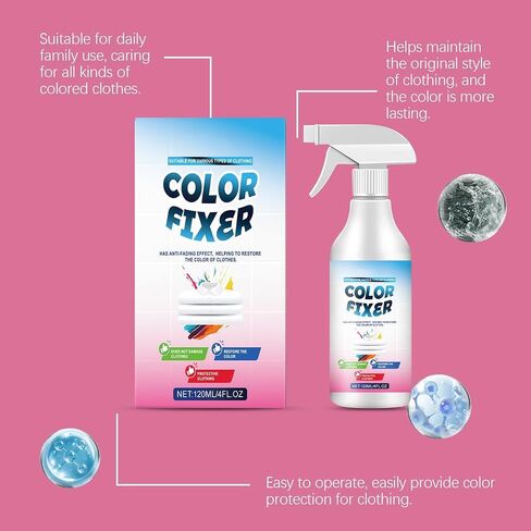 Color Protections Fixer for Delicate Textiles Prevents Dye Bleeding in Machine Hand Wash Safe for Daily Use Liquid Color Fixative in Kuwait