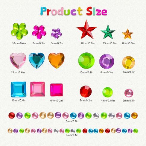 Gem Stickers, 1510pcs Rhinestone Stickers for Crafts, Self Adhesive Jewel Stickers, Acrylic Bling Gems Jewels Stickers for Crafts, Stick on Gems for DIY, Crafts, Craft Supplies for Kids in Saudi Arabia