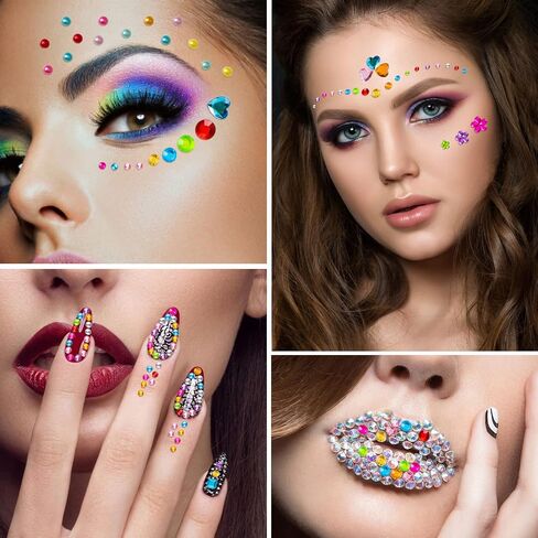 Gem Stickers, 1510pcs Rhinestone Stickers for Crafts, Self Adhesive Jewel Stickers, Acrylic Bling Gems Jewels Stickers for Crafts, Stick on Gems for DIY, Crafts, Craft Supplies for Kids in Saudi Arabia