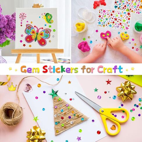 Gem Stickers, 1510pcs Rhinestone Stickers for Crafts, Self Adhesive Jewel Stickers, Acrylic Bling Gems Jewels Stickers for Crafts, Stick on Gems for DIY, Crafts, Craft Supplies for Kids in Saudi Arabia