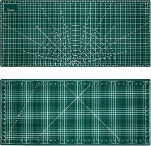 Self Healing Cutting Mat, 35" × 15", Double-Sided Rotary Cutting Mat for Sewing, Quilting, Scrapbooking & Craft, Large Craft Cutting Board for Hobby Use, Green in Saudi Arabia