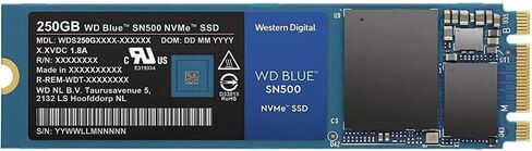 Western Digital 500GB WD Blue SN500 NVMe Internal SSD - Gen3 PCIe, M.2 2280, 3D NAND, Up to 1700 MB/s - WDS500G1B0C in Kuwait