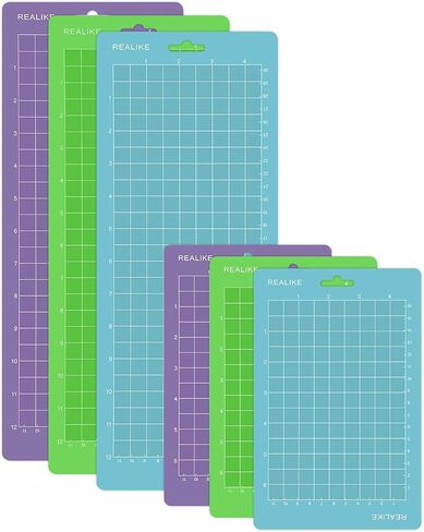 REALIKE Cutting Mat Compatible with Cricut Joy 4.5" X12" 4.5"X6.5" (6 Mats), Variety Adhesive Cutting mats for Joy Accessories in Kuwait