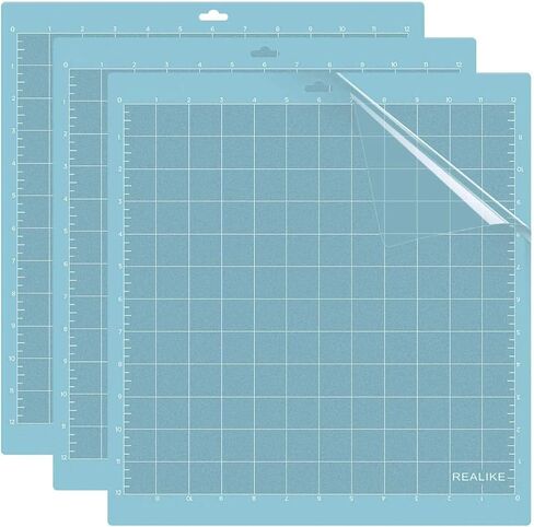 REALIKE 12x12 Cutting Mat for Silhouette Cameo 5/4/3/2/1 (3 Mats), Gridded Adhesive Non-Slip Cut Mat for Crafts, Quilting, Sewing, Scrapbooking and All Arts in Saudi Arabia