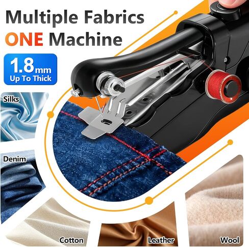Handheld Sewing Machine, Mini Portable SewingMachine for Beginners, Electronic Small Sewing Machine for Quick Stitching (Black) in Kuwait