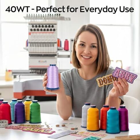 Poolin EOM 15-Needle Embroidery Machine | Starter Bundle – Includes 3D Puffy Foam,15 Threads,144pcs Pre-Wound Bobbins, 12x25'' Cut Away Stabilizer in Saudi Arabia