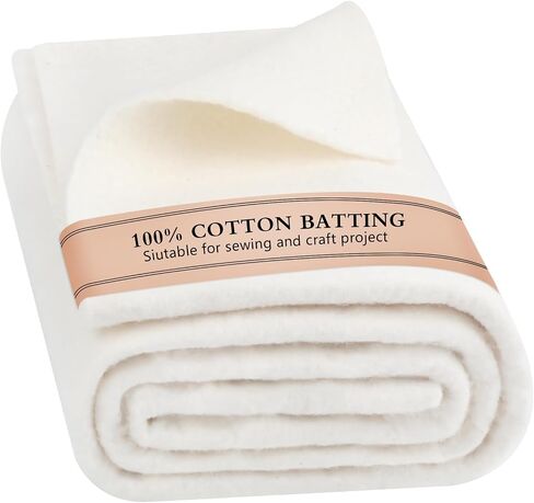 47" x 59" 100% Natural Cotton Quilt Batting, Breathable Crib Size Batting in Saudi Arabia