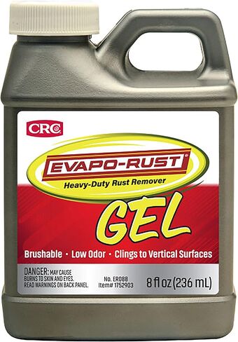 CRC Evapo-Rust Gel Rust Remover, 8 Fl Oz, Rust Remover for Vertical Surfaces, Eliminates Oxides from Aluminum, Cast Iron, and Steel in Kuwait