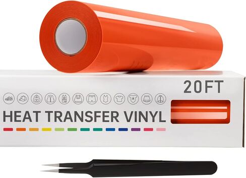 VinylRus Heat Transfer Vinyl, White, 12" x 20ft in Kuwait