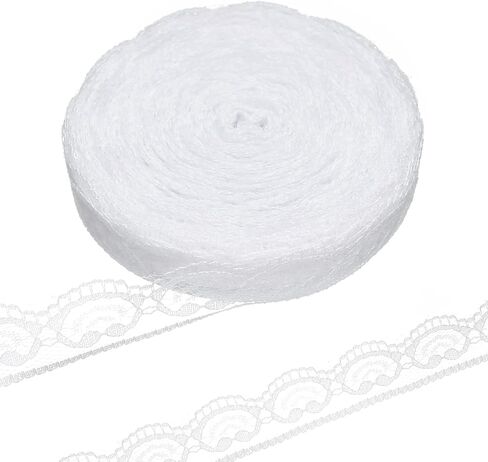 30 Yards White lace lace Ribbon, Gift Wrapping, Dress Decoration, Wedding Decoration, Sewing Crafts (Style1) in Kuwait