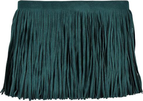 3Yard Faux Suede Fringe Trim 6Inch Double Side PU Leather Tassel Trim for DIY Sewing Dress Crafts Hats Bags Shoes Decoration(Dark Brown) in Saudi Arabia