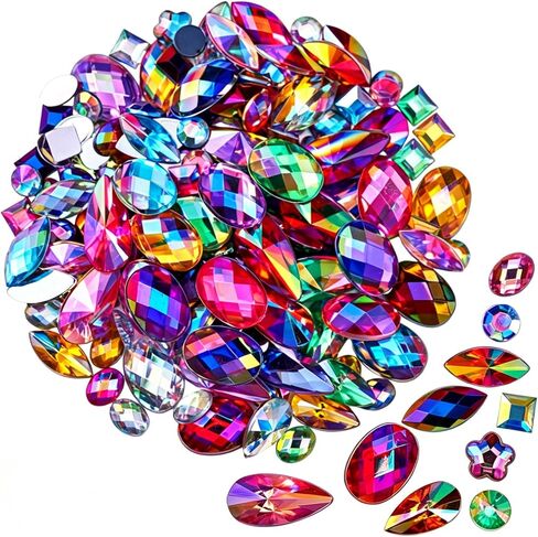 500 PCS مختلطة 10 ألوان AB الأحجار الكريهة الأحجار الكريهة للأحجار الكريهة لصياغة ، أحجار الأحجار الكريهة للأحجار الكريمة في الحرف اليدوية للحرف اليدوية. in Kuwait