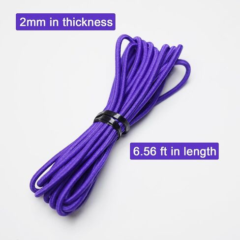 33 Yards 2mm Elastic Band Cord Bracelet String Rubber Rope 15 Colors 6.6ft/pcs for Bracelet, Beading, Jewelry Making in Saudi Arabia