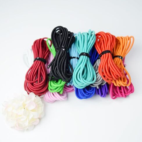 33 Yards 2mm Elastic Band Cord Bracelet String Rubber Rope 15 Colors 6.6ft/pcs for Bracelet, Beading, Jewelry Making in Saudi Arabia