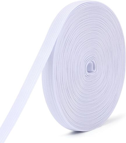 XKDOUS Elastic Band for Sewing, 1/4 Inch 11 Yards,White in Saudi Arabia