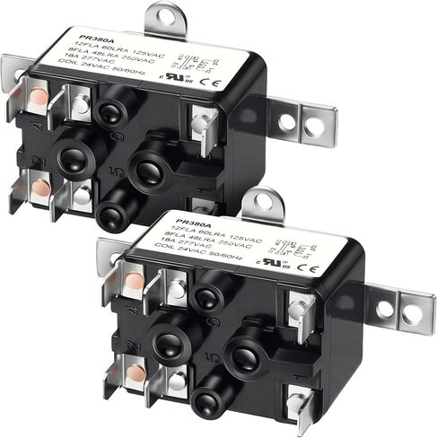 24V Fan Relay, 90-980 Isolation Relay AC Switch SPST with UL Certification Compatible with HVAC Coleman Furnace Blower Humidifier Goodman Blower Heat Sequencer Relay (2 Pieces) in Kuwait