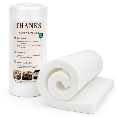 High Density Upholstery Foam Cushion, 30ILD 1’’ H x24’’ W x72’’ L Foam Pad in Kuwait