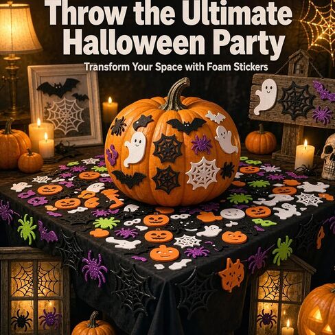 Halloween Foam Stickers Bulk Pumpkin Decorating Craft Set in Kuwait